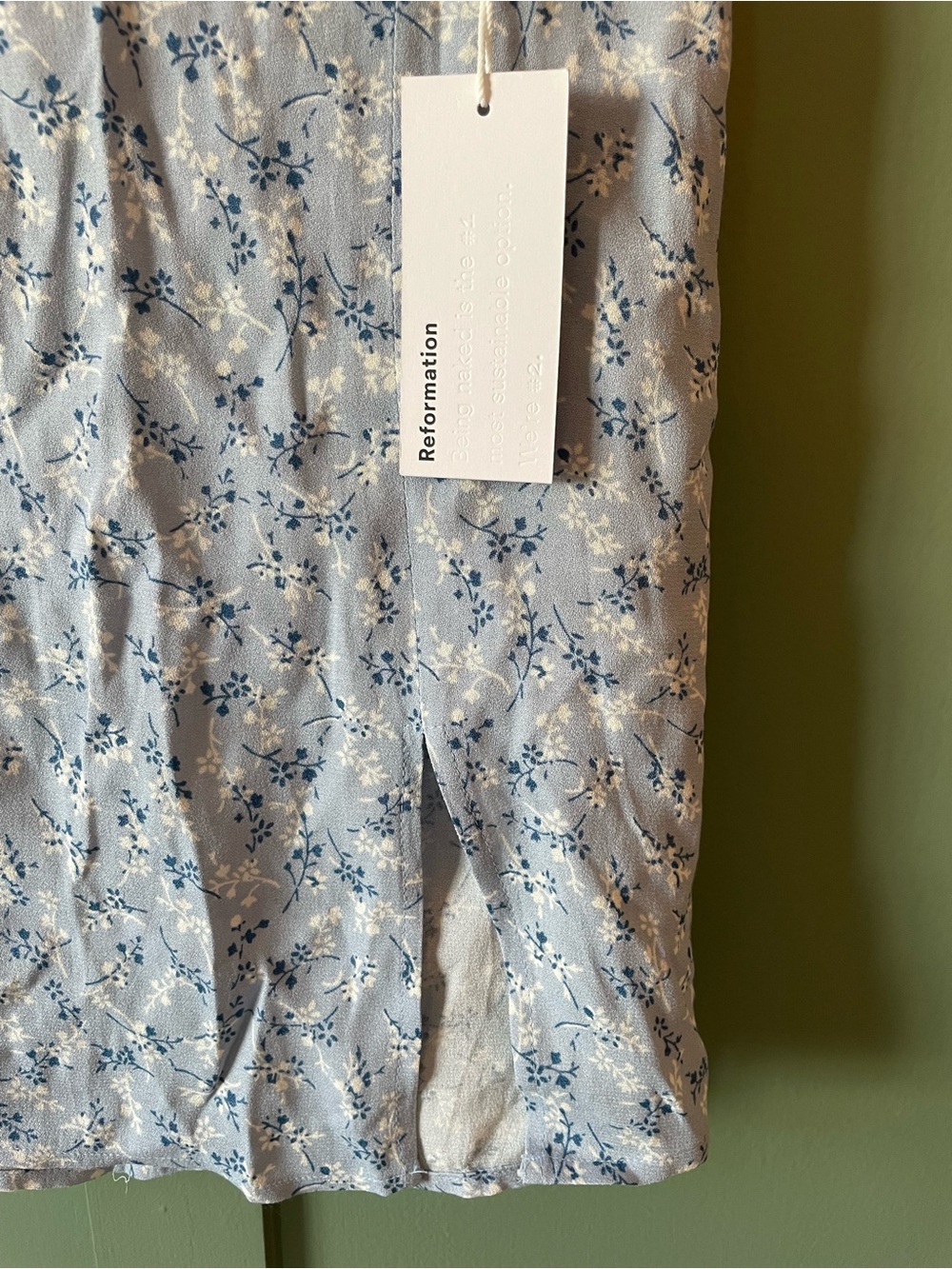 Reformation 'Margot' Blue Skirt - Picture 4 of 8